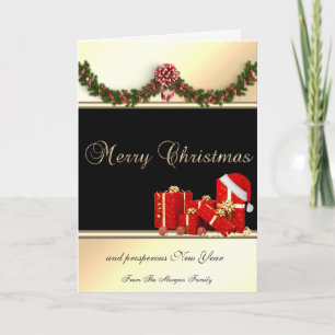 Weihnachtsmannmütze, Weihnachtsgeschenke, Unterneh Feiertagskarte