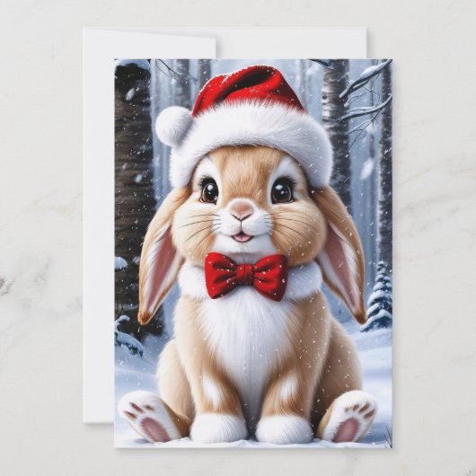 Weihnachtsmannmütze Weihnachtsgrüße Feiertagskarte (Vorderseite)