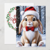 Weihnachtsmannmütze Weihnachtsgrüße Feiertagskarte (Vorne/Hinten)