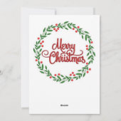 Weihnachtsmannmütze Weihnachtsgrüße Feiertagskarte (Rückseite)