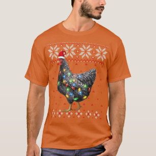 Weihnachtsmannmütze Weihnachtslicht Hühnerpulli, F T-Shirt