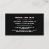 Weihnachtsmannmütze, Weihnachtsmann Visitenkarte (Rückseite)