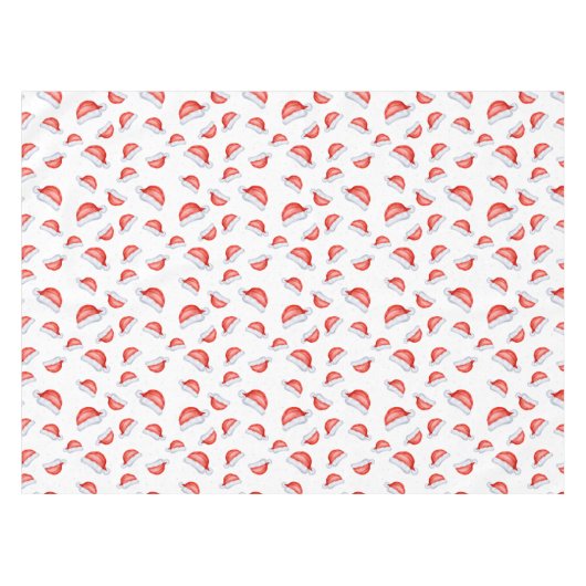 Weihnachtsmannmütze Weihnachtsmuster Wasserfarbe Tischdecke (Vorderseite (Horizontal))