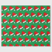 Weihnachtsmannmütze Weihnachtswrapping Paper Geschenkpapier (Flach)