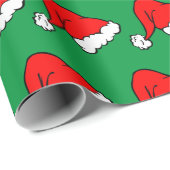 Weihnachtsmannmütze Weihnachtswrapping Paper Geschenkpapier (Rolleneckpunkt)