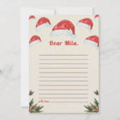 Weihnachtsmannmütze Weihnachtszeit Kapselnotizkart Dankeskarte (Vorderseite)