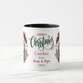 Weihnachtsmannmütze Weißes Pferd Weihnachten Tasse (Zentrum)