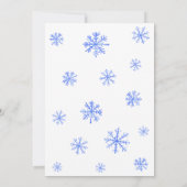 Weihnachtsmannmütze Winter Babydusche Einladung (Rückseite)