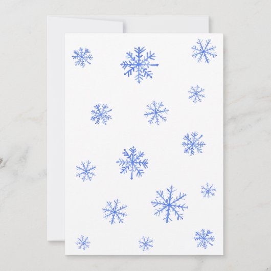 Weihnachtsmannmütze Winter Babydusche Einladung (Rückseite)