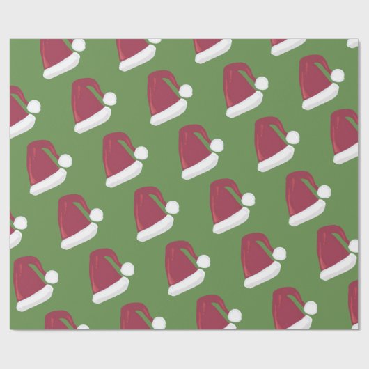 Weihnachtsmannmütze Wrapping Paper Geschenkpapier (Flach)