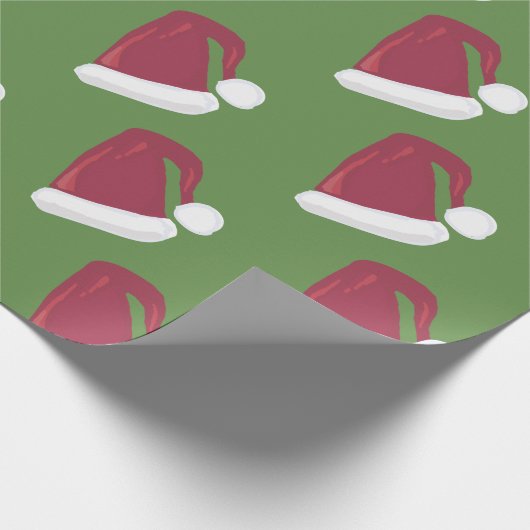 Weihnachtsmannmütze Wrapping Paper Geschenkpapier (Ecke)