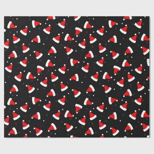 Weihnachtsmannmütze Wrapping Paper Geschenkpapier (Flach)