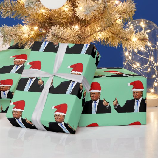 Weihnachtsmannmütze-WRAPPING-PAPIER FÜR DONALD TRU Geschenkpapier (Feiertage)