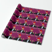 Weihnachtsmannmütze-WRAPPING-PAPIER FÜR DONALD TRU Geschenkpapier (Ungerollt)