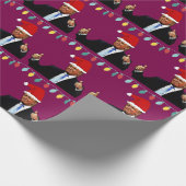 Weihnachtsmannmütze-WRAPPING-PAPIER FÜR DONALD TRU Geschenkpapier (Ecke)