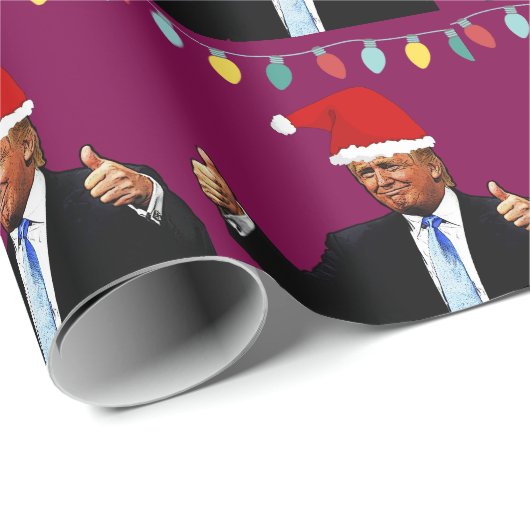 Weihnachtsmannmütze-WRAPPING-PAPIER FÜR DONALD TRU Geschenkpapier (Rolleneckpunkt)