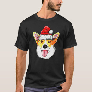 Weihnachtsmannmütze Xmas Boys Kinder Mädchen Corgi T-Shirt