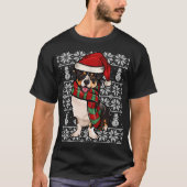 Weihnachtsmannmütze Xmas Cardigan Welsh Corgi Ugly T-Shirt (Vorderseite)