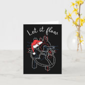Weihnachtsmannmütze Xmas Karte (Gelbe Blume)