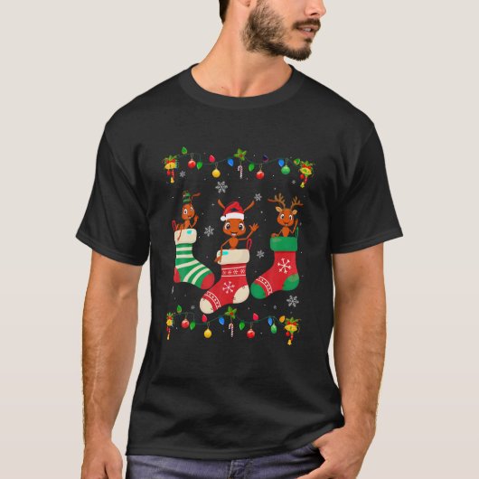 Weihnachtsmannmütze Xmas Light Funny Three Ants zu T-Shirt (Vorderseite)