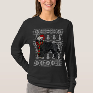 Weihnachtsmannmütze Xmas Portugiesischer Wasserdog T-Shirt