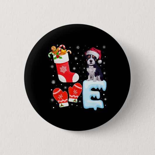 Weihnachtsmannmütze Xmas Strumpf American Stafford Button (Vorderseite)