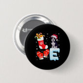 Weihnachtsmannmütze Xmas Strumpf American Stafford Button (Vorne & Hinten)