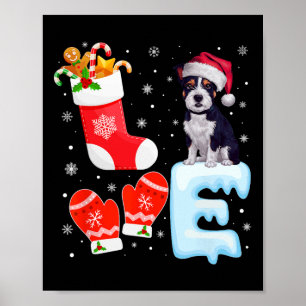 Weihnachtsmannmütze Xmas Strumpf American Stafford Poster
