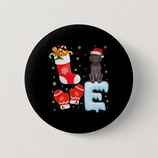 Weihnachtsmannmütze Xmas Strumpf Deutscher Kurzfil Button (Vorderseite)