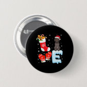 Weihnachtsmannmütze Xmas Strumpf Deutscher Kurzfil Button (Vorne & Hinten)