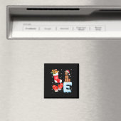 Weihnachtsmannmütze Xmas Strumpf Holiday Airedale Magnet (In Situ (Geschirrspüler))