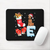 Weihnachtsmannmütze Xmas Strumpf Holiday Airedale Mousepad (Mit Mouse)