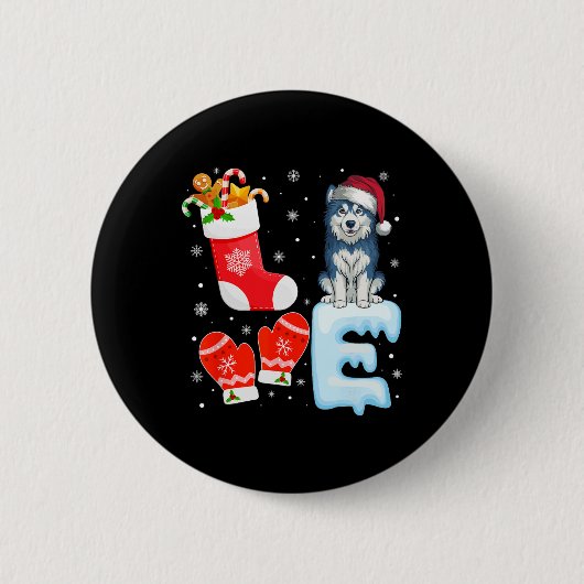 Weihnachtsmannmütze Xmas Strumpf Holiday Alaskan M Button (Vorderseite)