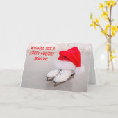 Weihnachtsmannmütze zu Skaten Karte (Gelbe Blume)