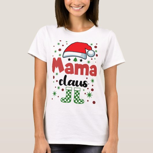 Weihnachtsmannmütze zur Ehefrau der Weihnachtsmutt T-Shirt (Vorderseite)