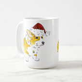 WeihnachtsmannmützeCorgi Kaffeetasse (Vorderseite Links)