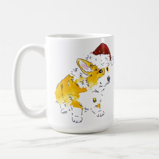 WeihnachtsmannmützeCorgi Kaffeetasse (Links)