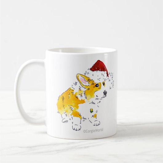 Weihnachtsmannmützecorgi-Tasse Kaffeetasse (Links)