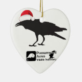 Weihnachtsmannmützekrähenverzierung Keramikornament (Rechts)