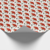 Weihnachtsmannmützen Geschenkpapier (Ecke)