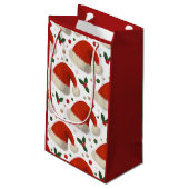 Weihnachtsmannmützen Kleine Geschenktüte (Rückseite Schrägansicht)