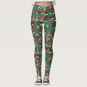 Weihnachtsmannmützen Leggings (Vorderseite)