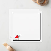 Weihnachtsmannmützen-Notizkarte Mitteilungskarte (Vorderseite/Rückseite Beispiel)