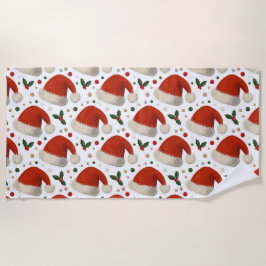 Weihnachtsmannmützen Strandtuch