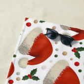 Weihnachtsmannmützen Strandtuch (Beispiel)