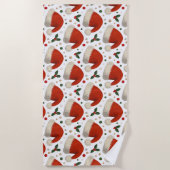 Weihnachtsmannmützen Strandtuch (Vorderseite)