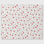 Weihnachtsmannmützen und Candy Canes Geschenkpapier (Flach)