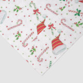 Weihnachtsmannmützen und Candy Canes Seidenpapier (Ausschnitt)