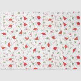 Weihnachtsmannmützen und Candy Canes Seidenpapier