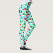 Weihnachtsmannmützen und Candy Canes Weihnachtsmus Leggings (Rechts)